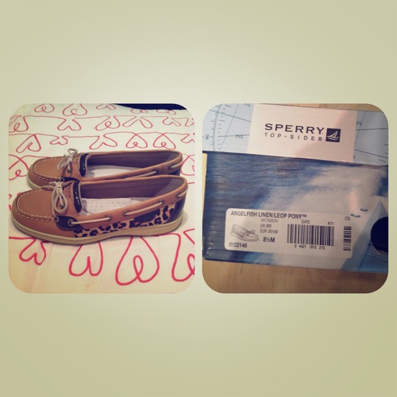 Sperry Shoes - Brand New 8.5 Tan/ Leopard Sperry Shoes