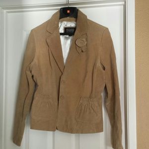 Light brown leather jacket
