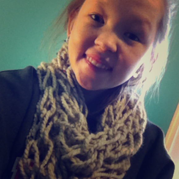 Homemade lacy infinity scarf! - Picture 1 of 2