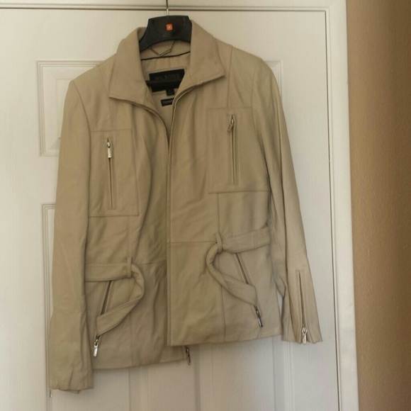 Tan leather jacket