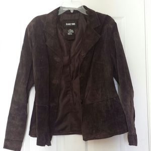 Dark brown leather jacket