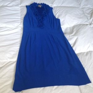 Blue Dress with Ruffles
