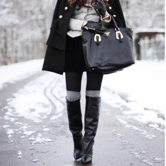 Black Knee High Boots