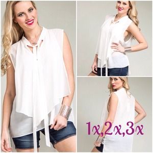 White flowy tank