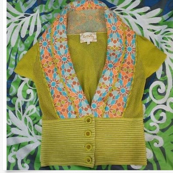 Anthropologie Liamolly glassflower cardigan