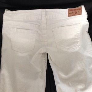 Authentic true religion white Capri length jeans