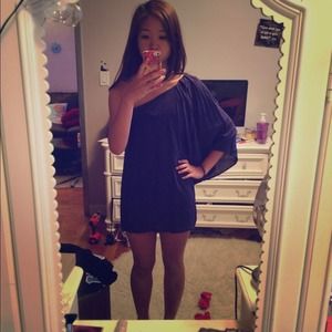 Blue asymmetrical dress