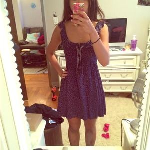 Purple and blue floral dress