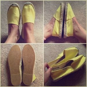 NEW Yellow Soludos for J. Crew