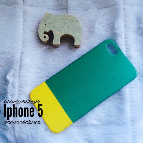 Iphone 5 green & yellow case