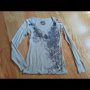 Gray Long Sleeved Top