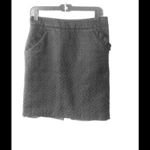 Ann Taylor Loft black patterned SKIRT