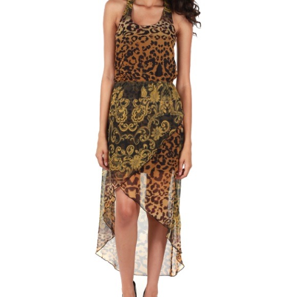 Leopard high low dress - M - Picture 3 of 3