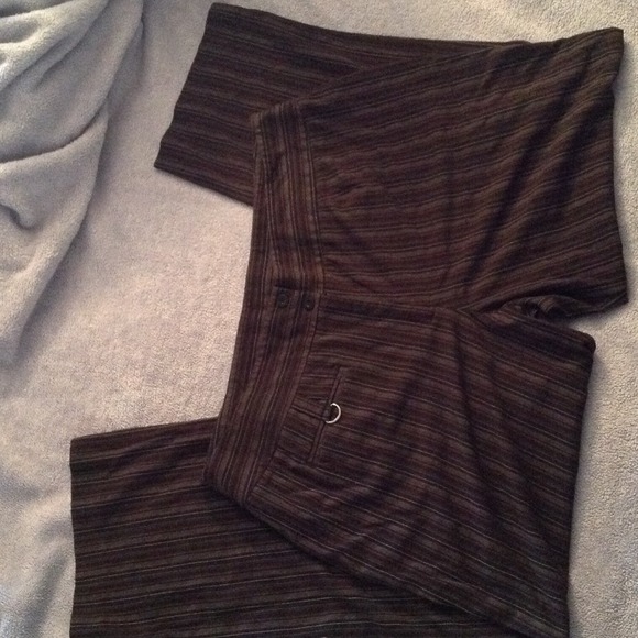 Black and grey with blue pinstripes dress pants