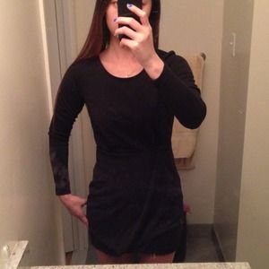 BCBG, Open back long sleeve dress