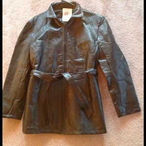 Leather coat