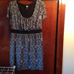 Dress with teal designs *reduced*