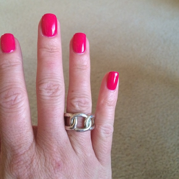 Silver loop ring