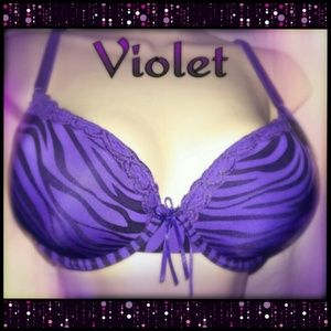 Sexy Violet zebra print convertible bra NWT