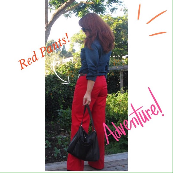 💐 Color out loud! Amazing Red Pants 🌸