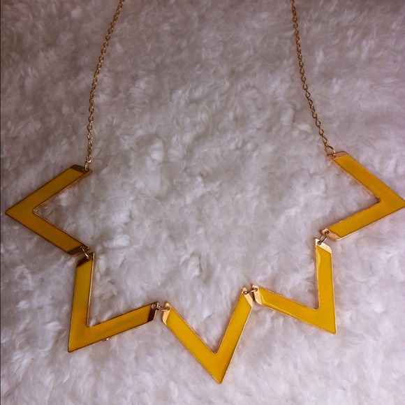 Sold in a bundle. Enamel Geometric Bib Necklace - Picture 3 of 3