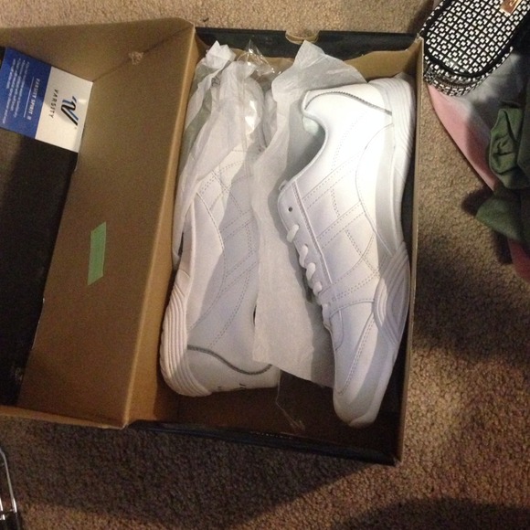 Varsity all white cheer shoes