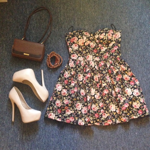 Floral corset top dress