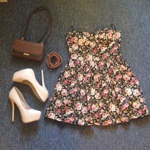 Floral corset top dress