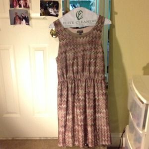 Multi-chevron dress
