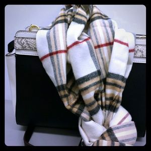 Nova check print plaid scarf