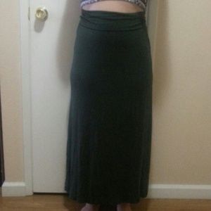 Dark green maxi skirt