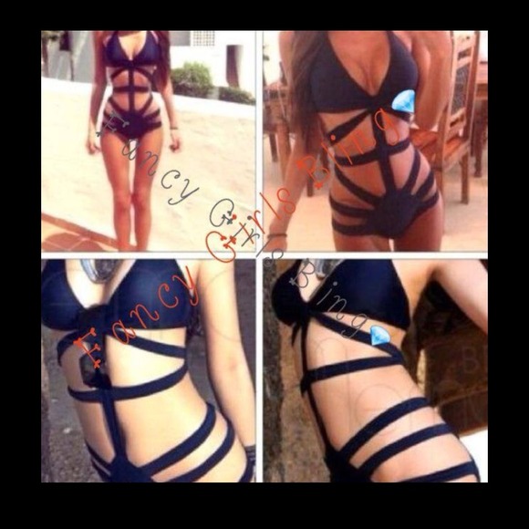 💥FLASH SALE💥 DARK blue strappy swimsuit Monokini - Picture 4 of 4