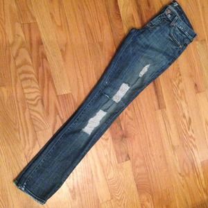 Bundle: 7FAM distressed jeans and Rich & Skinny