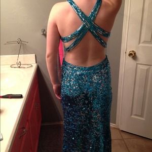 💄💎gorgeous sequence formal dress