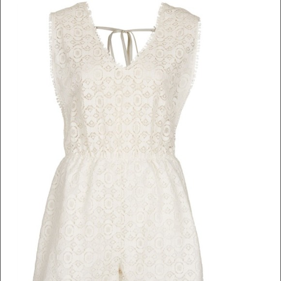 Topshop White Lace Romper / Playsuit
