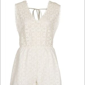 Topshop White Lace Romper / Playsuit