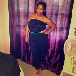 Black jumpsuit (belt not included)