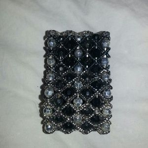 Black and silver bracelet