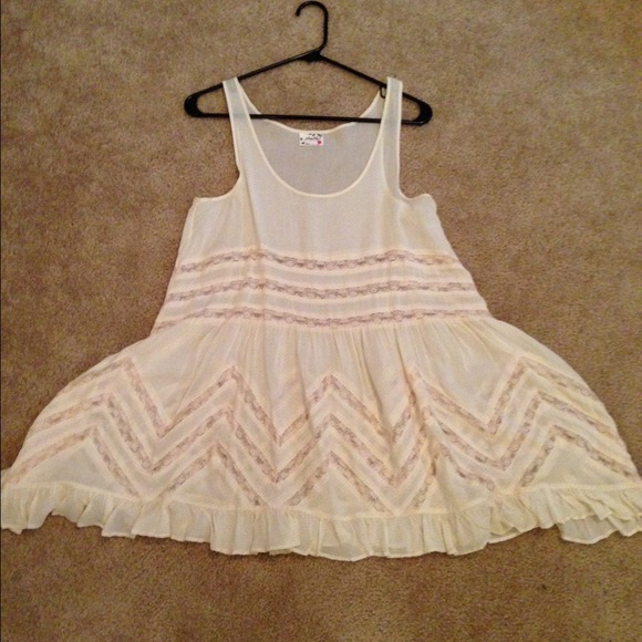 Free people voile and lace slip dress