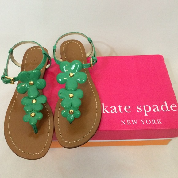 kate spade Shoes - KATE SPADE | JULIE Sandals Green / Gold 6.5