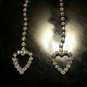 Diamond heart earrings