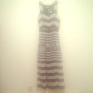 NWT Black & White Striped Maxi Dress
