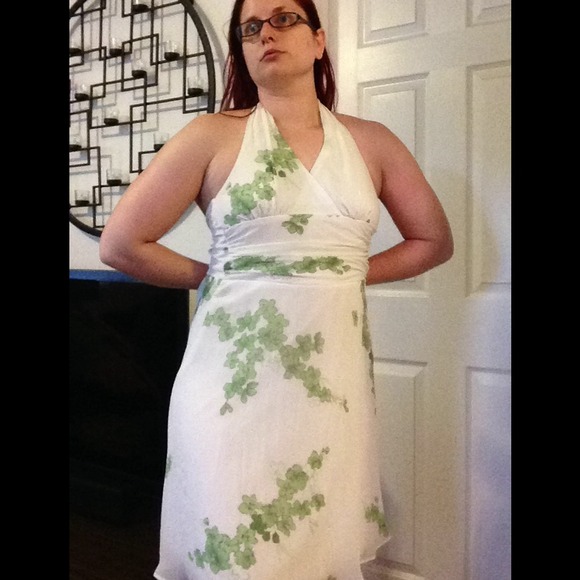 White halter dress