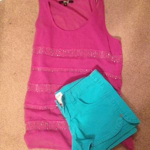 Teal shorts