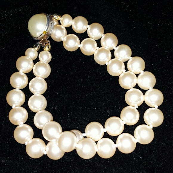 Faux pearl bracelet