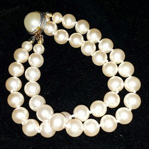 Faux pearl bracelet