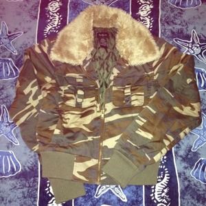 Camouflage Forever 21 jacket.