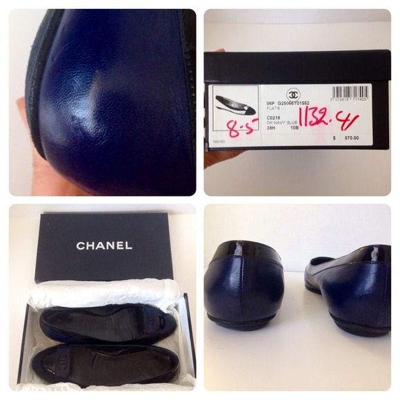 ⛔️SOLD😘Chanel Captoe Navy Flats - Picture 4 of 4