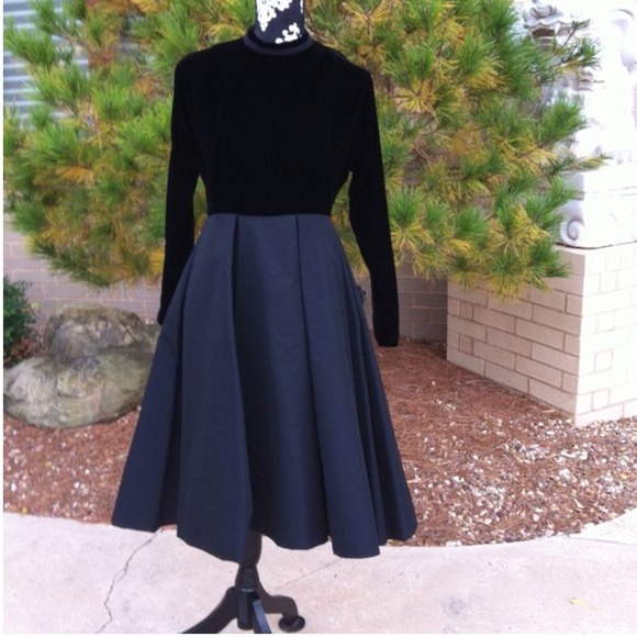 Elegant Vintage Black Velvet