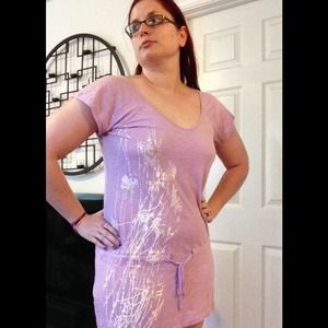 Lavender shirt dress